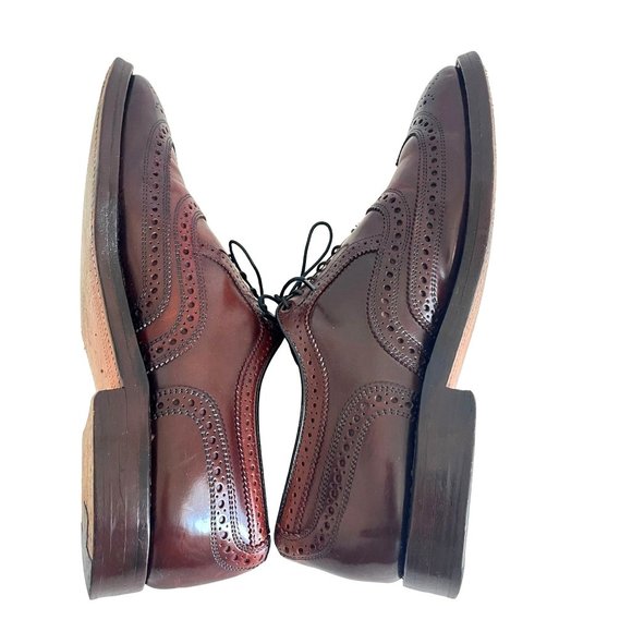 Allen Edmonds Cambridge Shell Cordovan Wingtip Dress Shoes Brown, 8685, Size 9 C main image 12